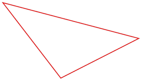Identify the base and height of this triangle, measure them to the nearest tenth of a centimeter, and then calculate the are. Do the problem using three different sets of measurements.