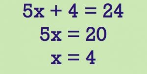 The equivalence of an algebraic equation is invariant with respect to whether the two sides have the same amount added or subtracted, or are scaled by the same factor.